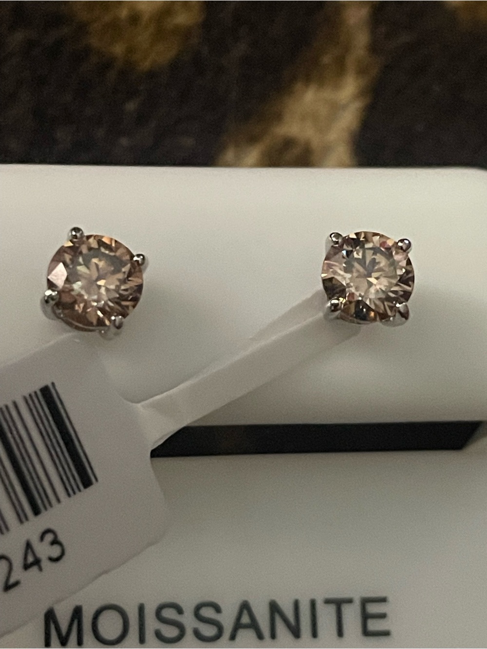 New Sterling silver Moissanite  Round 5 Mm 0.80 Ct